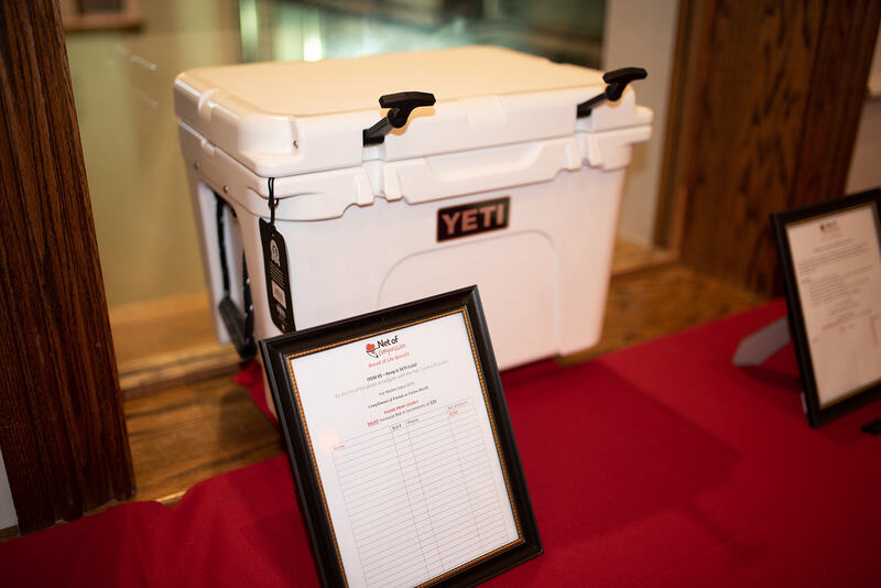 Yeti Cooler in the silent auction at the 2022 Bread of Life Benefit